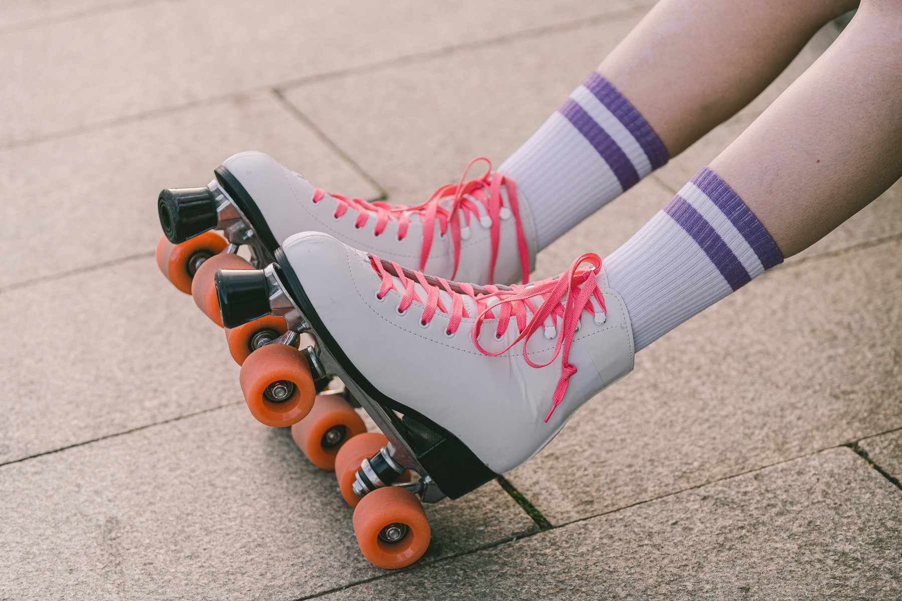 Close-Up Shot of Rollerblades